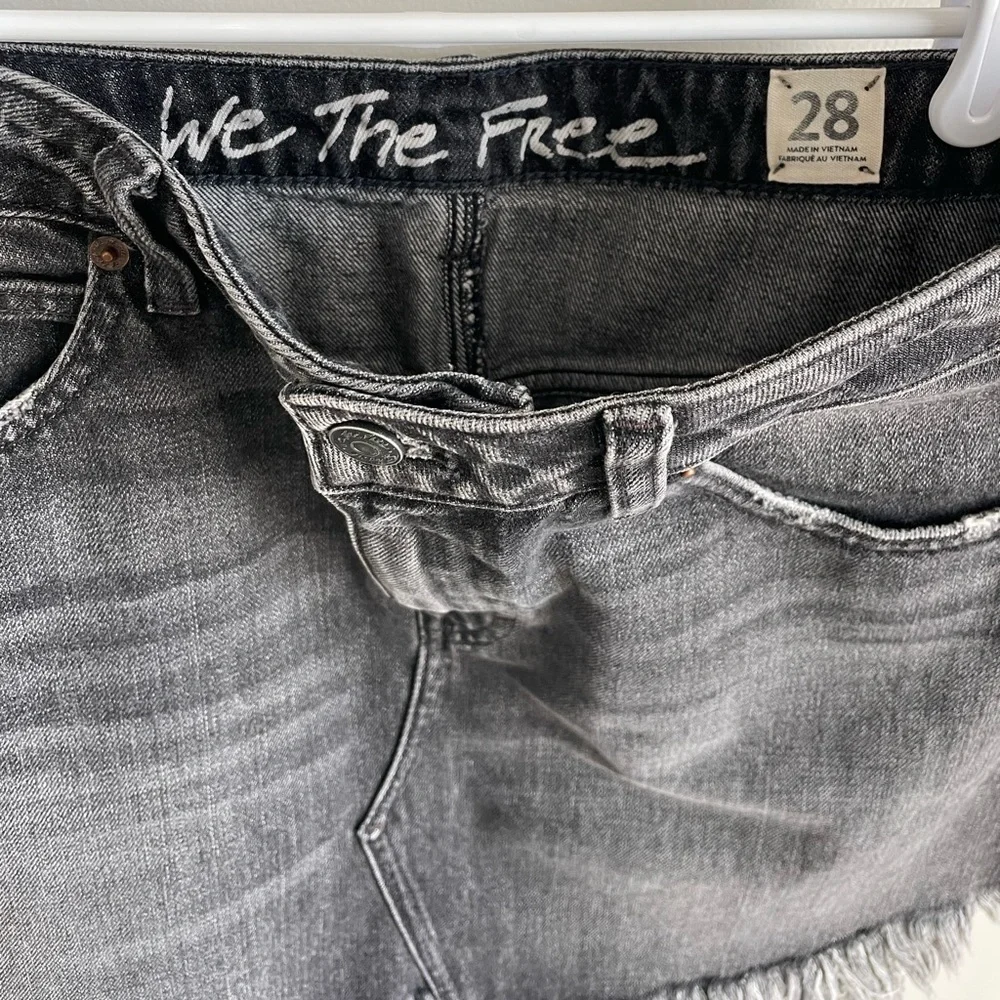 Free People We The Free Bailey Denim Mini Skirt - Bailey Black Wash - Size 28 - Picture 6 of 15
